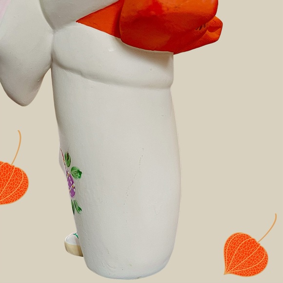 Vintage Japanese Hakata Ningyo Doll Unglazed Hand Painted 11"h Clay Figurine - Picture 15 of 15